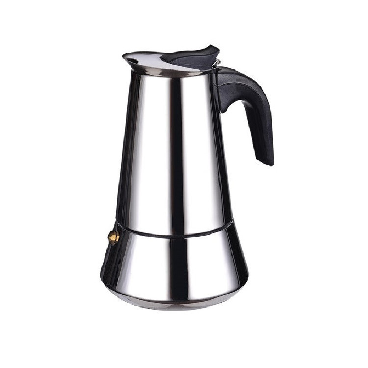 Induction Stovetop Coffee Maker Stainless Steel Moka Pot For All Types Of Hobs