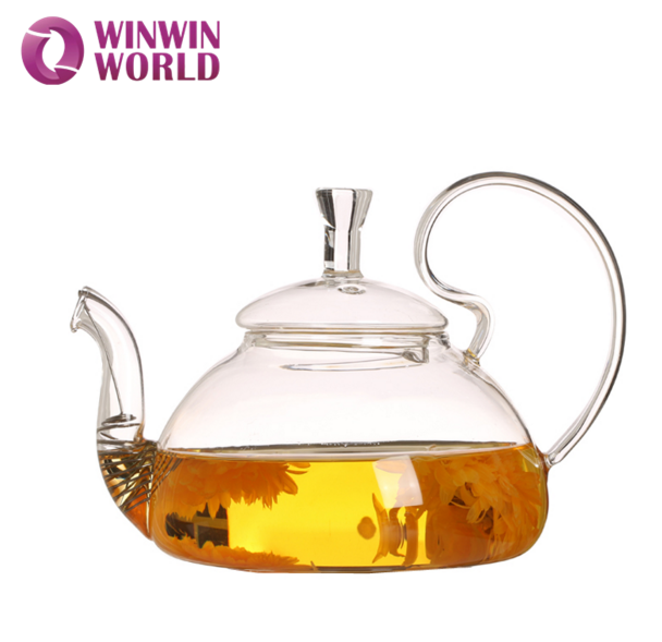 New Design Export Borosilicate Glass Tea Pot 500ml Glass Tea Pot Heat Resistant