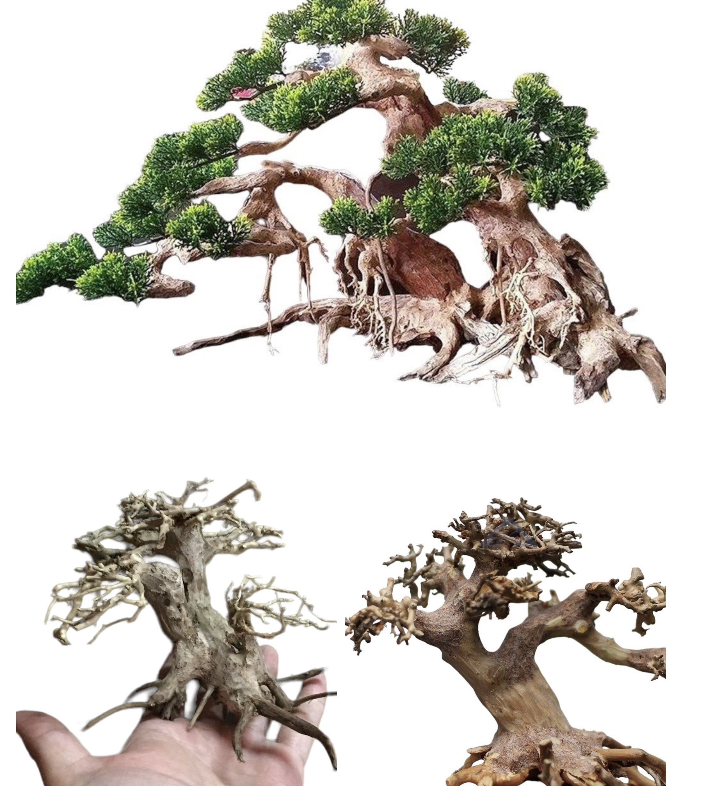 Manufacturer Wholesale Modern Indoor Plastic Artificial Palm Plant Tree Magnetic Levitation Floating Resin Bonsai of 4W