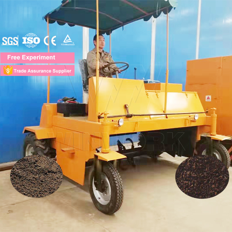 WINWORK Compost Manure Making Machine Mushroom Compost Mixing Machine Moving Type Compost Turner