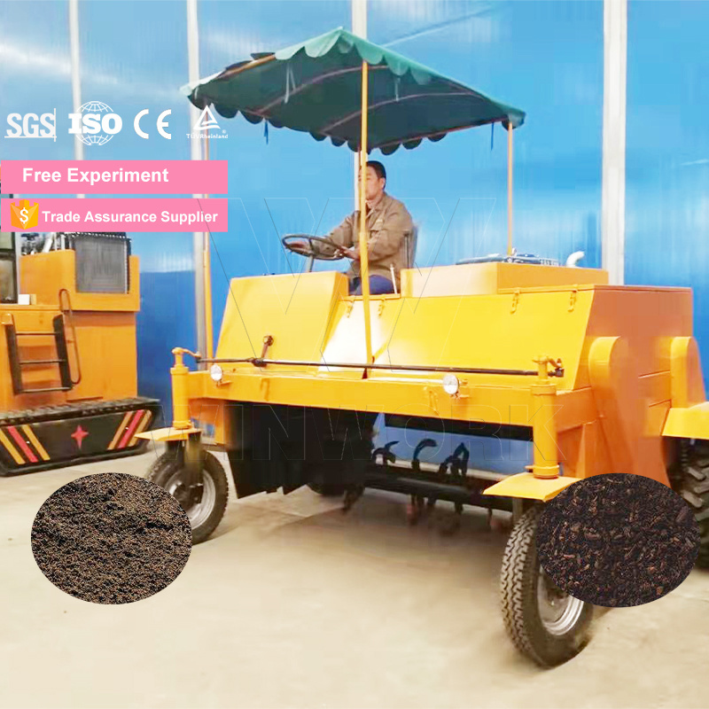 WINWORK Compost Manure Making Machine Mushroom Compost Mixing Machine Moving Type Compost Turner