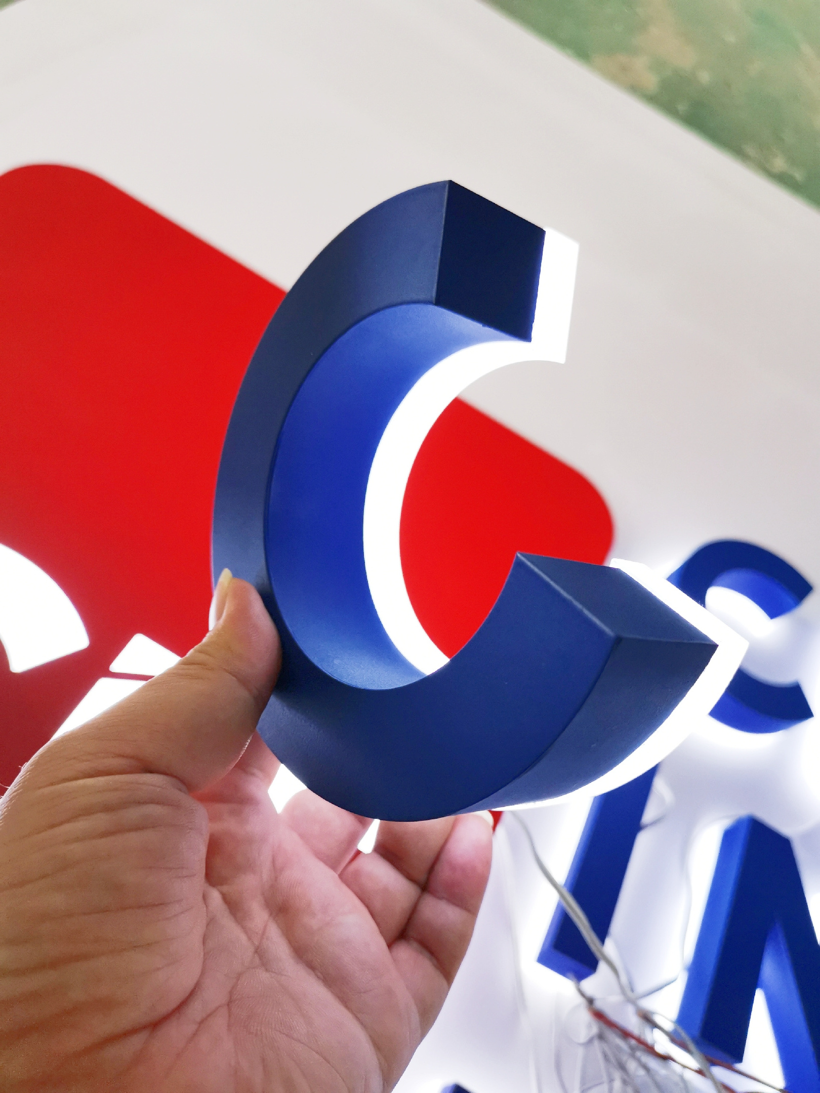 customized 3d letter sign shop name board / company logo design lighted sign for shop