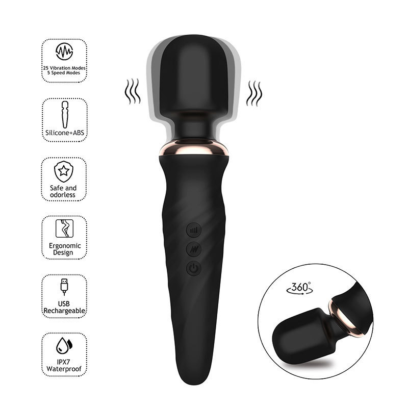 Winyi Adult Sex Toy Av Handheld Massager Vibrators 20 Vibration Cordless Powerful Body Wand Massager With Gift Box