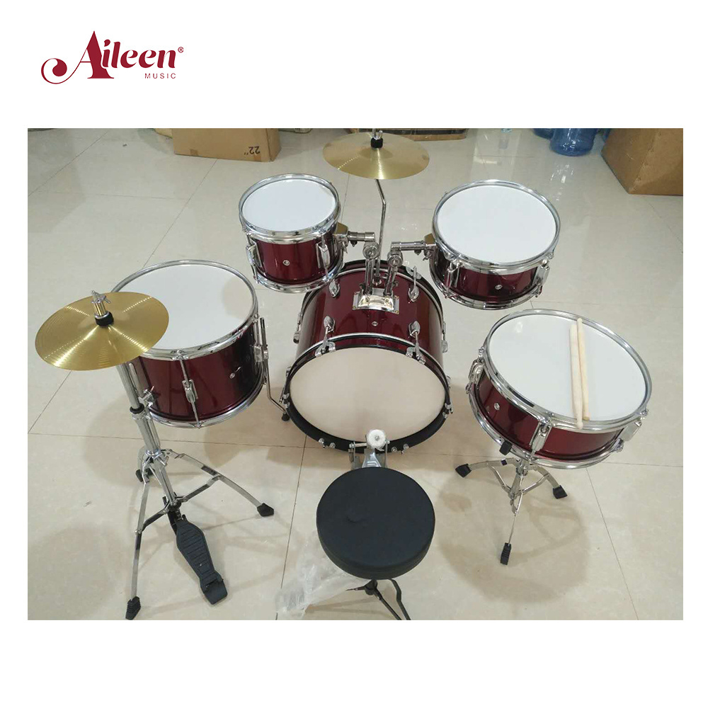 Hot sales 5 piece Five drums Two cymbals Junior Drum Set for kids (DSET-60E)