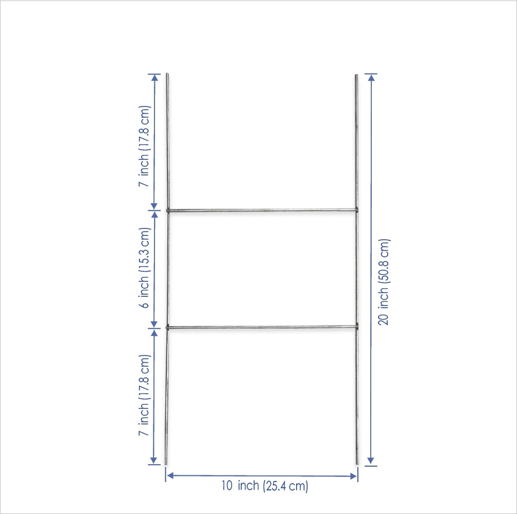 Wire h stakes for yard signs