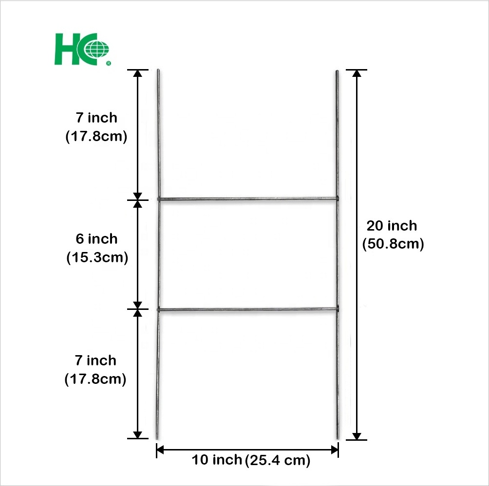 Wire h stakes for yard signs