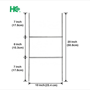 With heavy duty metal wire stakes for yard signs