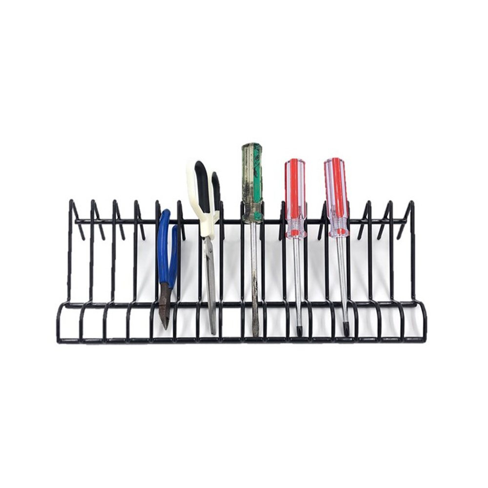 Black metal wire pliers tool rack organizer