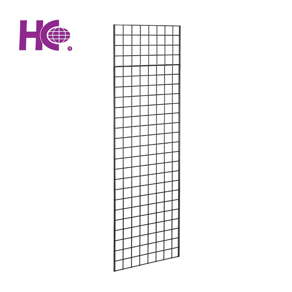 Black gridwall display wall hanging rack