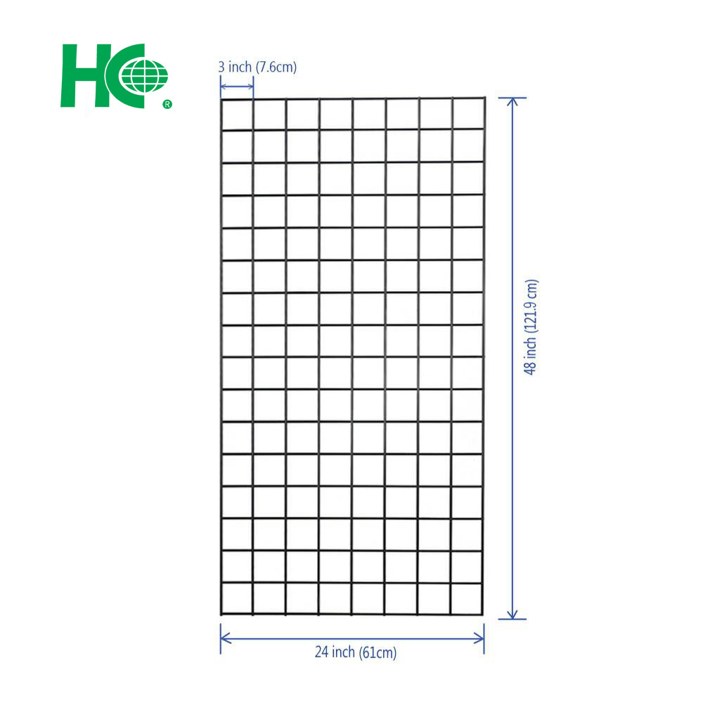 2'Wx4'H Wall mounted metal wire wall grid panel