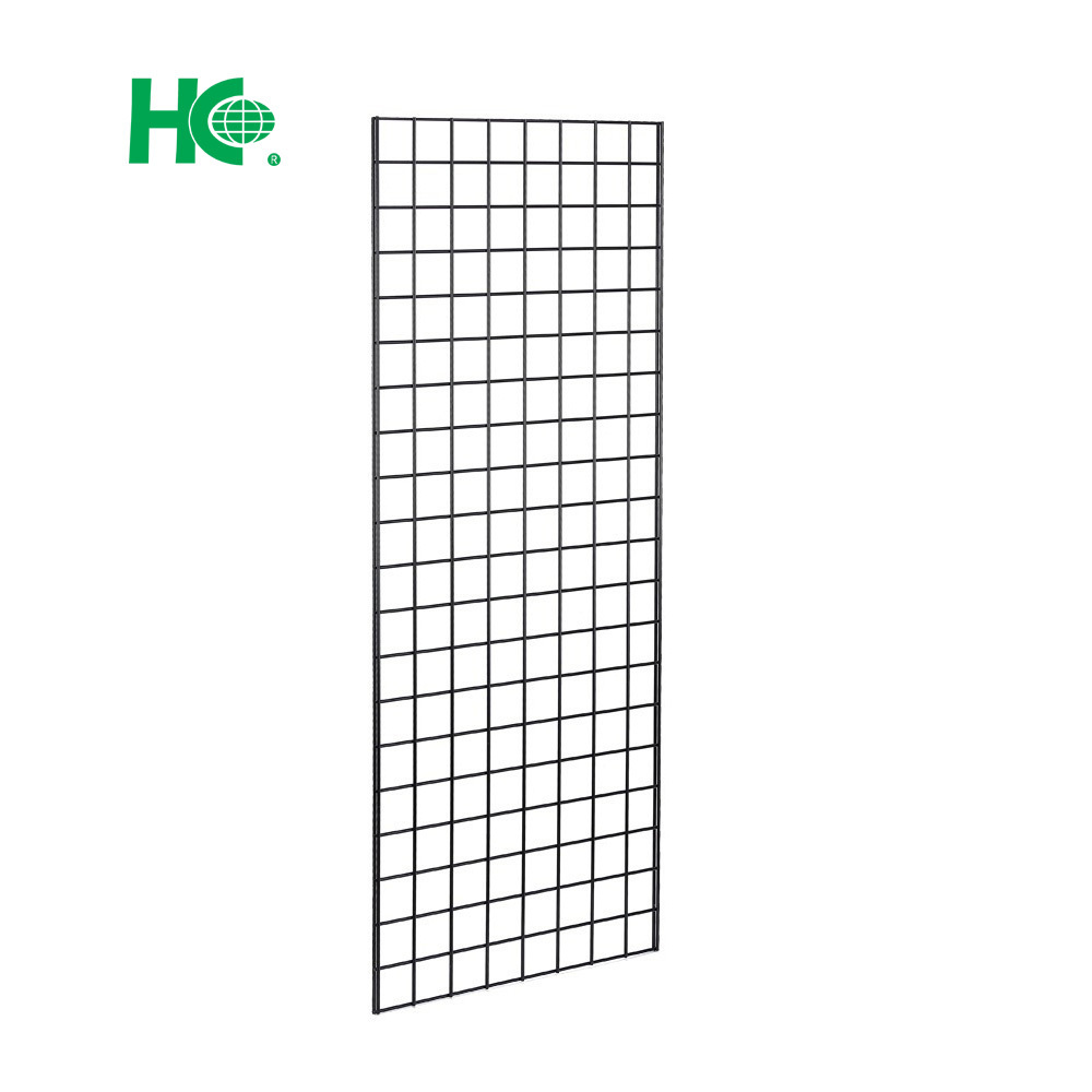 Wire grid panel wall display rack for retail store