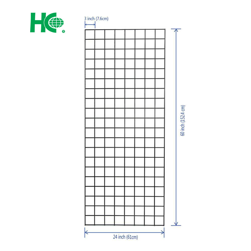 Wire grid panel wall display rack for retail store