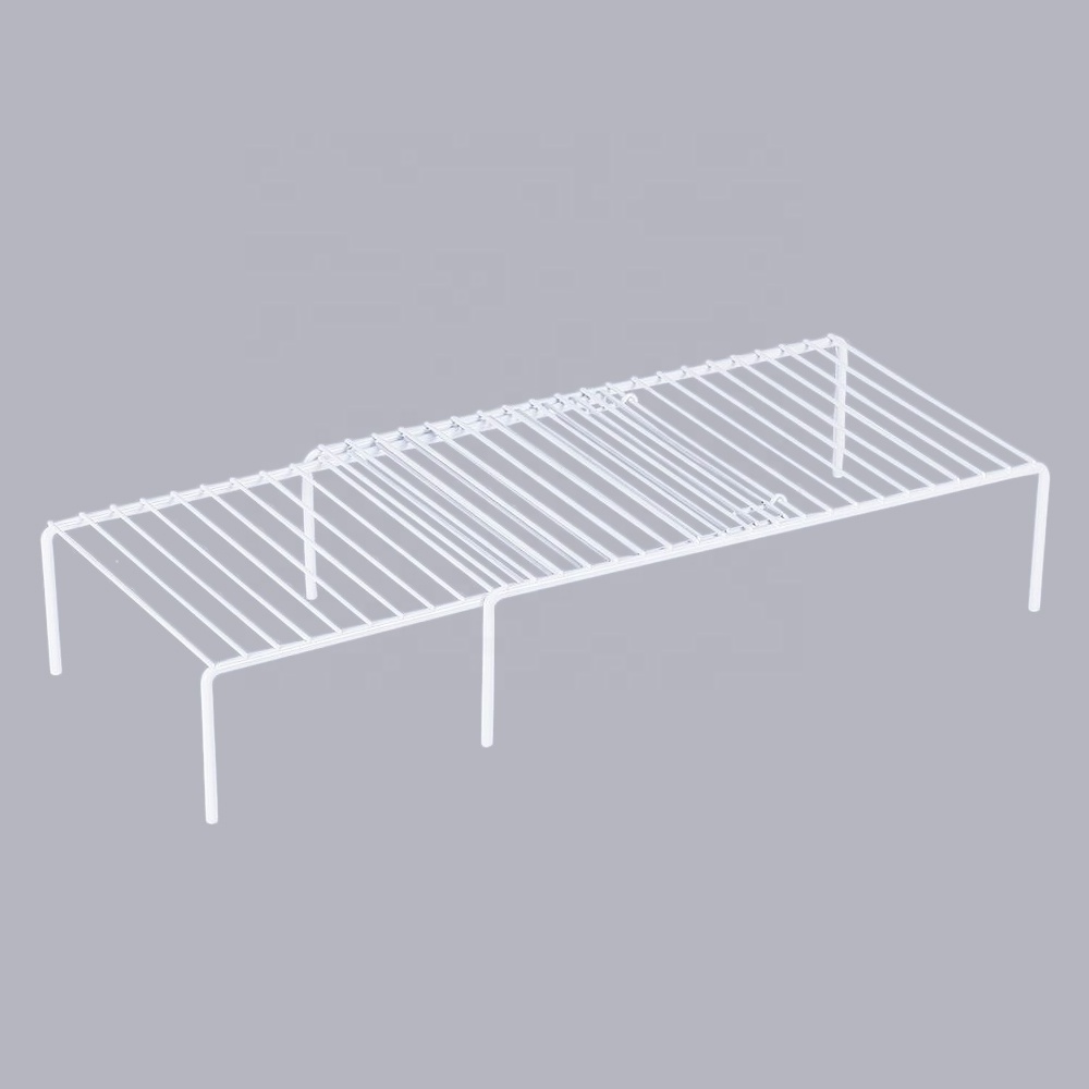 Coated wire kitchen cabinet organizer helper shelf