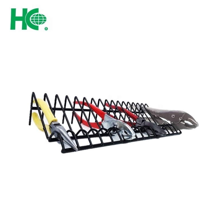 Homemade snap on cutters organizer metal plier tool rack