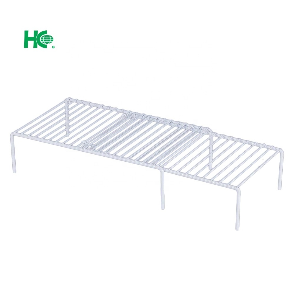 Coated wire kitchen cabinet organizer helper shelf