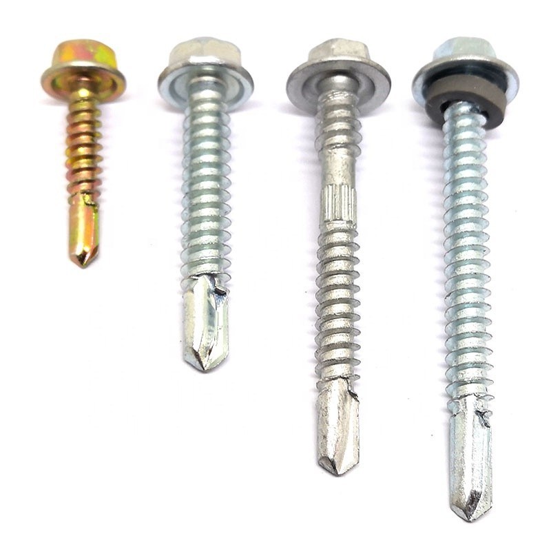 Galvanized Hex Self Drilling Screws Roofing Plating Color Hexagonal self Drilling Screw beach umbrella anchor drill screw