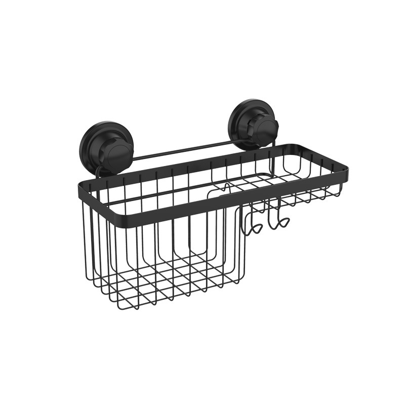 WIREKING Suction Antirust Shower Caddy Small Metal Soap Dish Holder Bathroom Shelves Storage Organizer