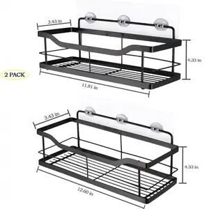 WIREKING Stainless Steel 2 Pack Shower Caddy Bathroom Accessories Shower Storage Basket Shelves Rack