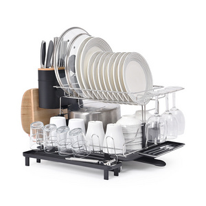 WIREKING Hot NEW 5 IN 1 Dish Drainer Rack Kitchenware Organizer Dish Drying Rack Stainless Steel