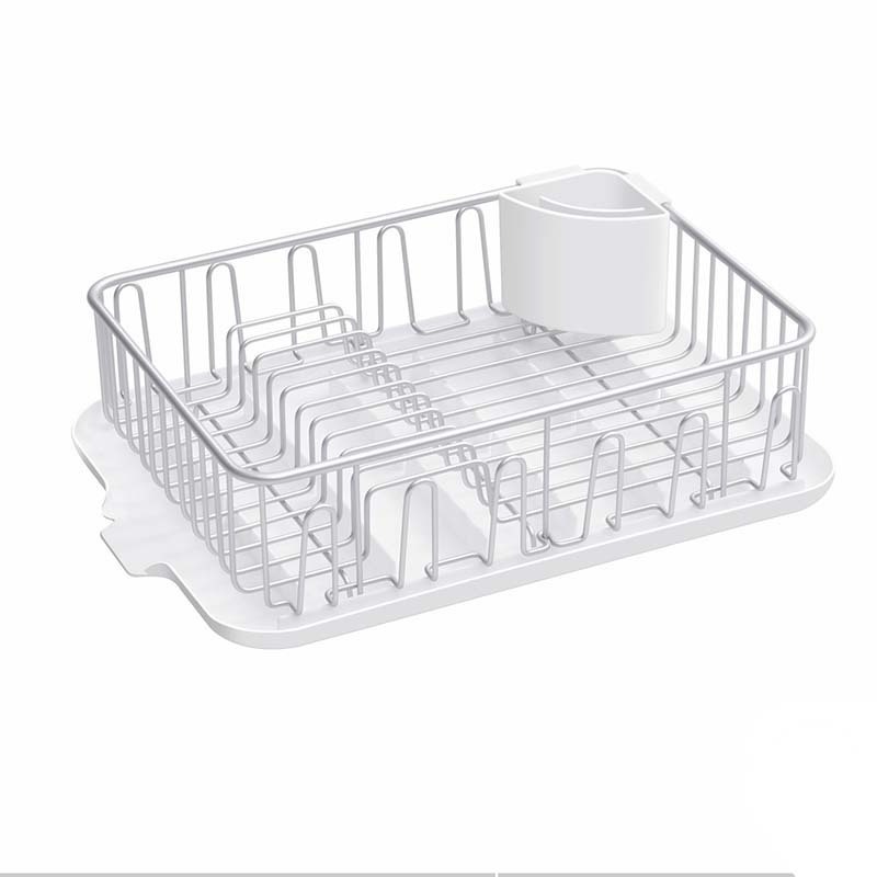 WIREKING Large Capacity Storage Dish Drying Rack Aluminum Single Layer Kitchen Sink Over