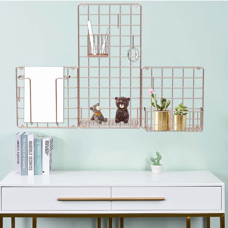 WIREKING DIY Wall-Mounted Storage 2 Pegboard Wall Organizer Metal Panels with Accessories for Home