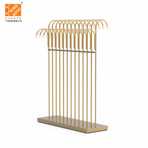 WIREKING Golden Retail Boutique For Clothing Store Display Rack Metal Clothing Rack Garment Racks