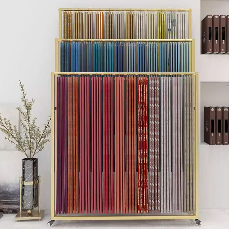 Customized Fabric Metal Shelf Curtain Display Rack For Fabric Store Curtain Display Rack Cloth Rack