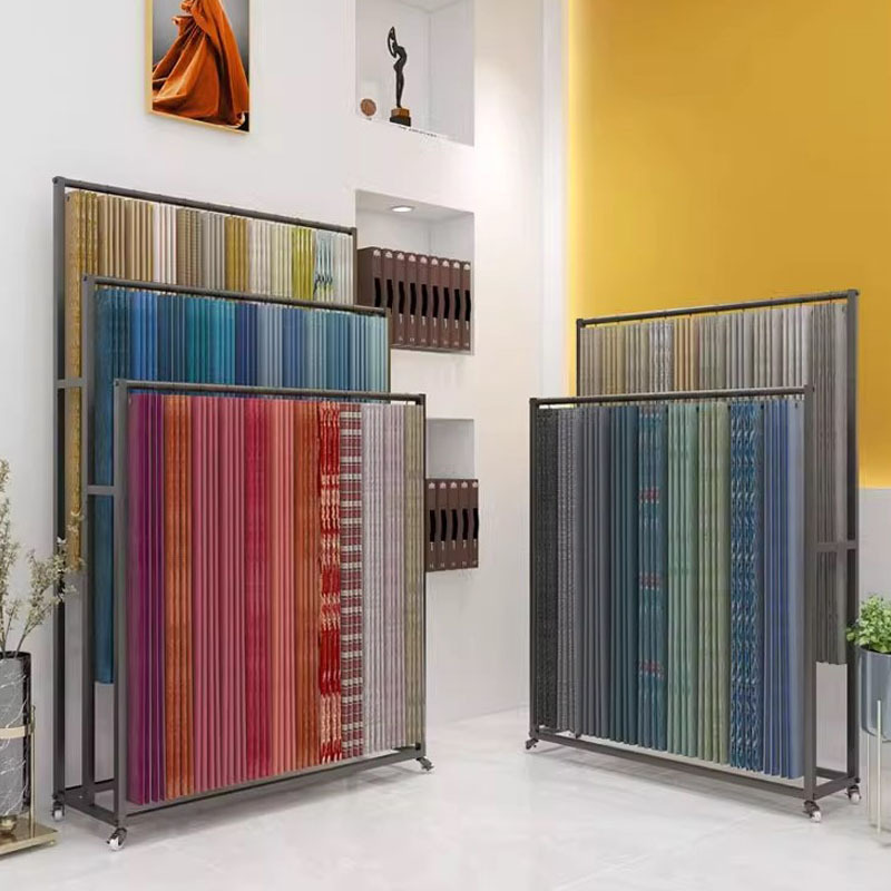 Customized Fabric Metal Shelf Curtain Display Rack For Fabric Store Curtain Display Rack Cloth Rack