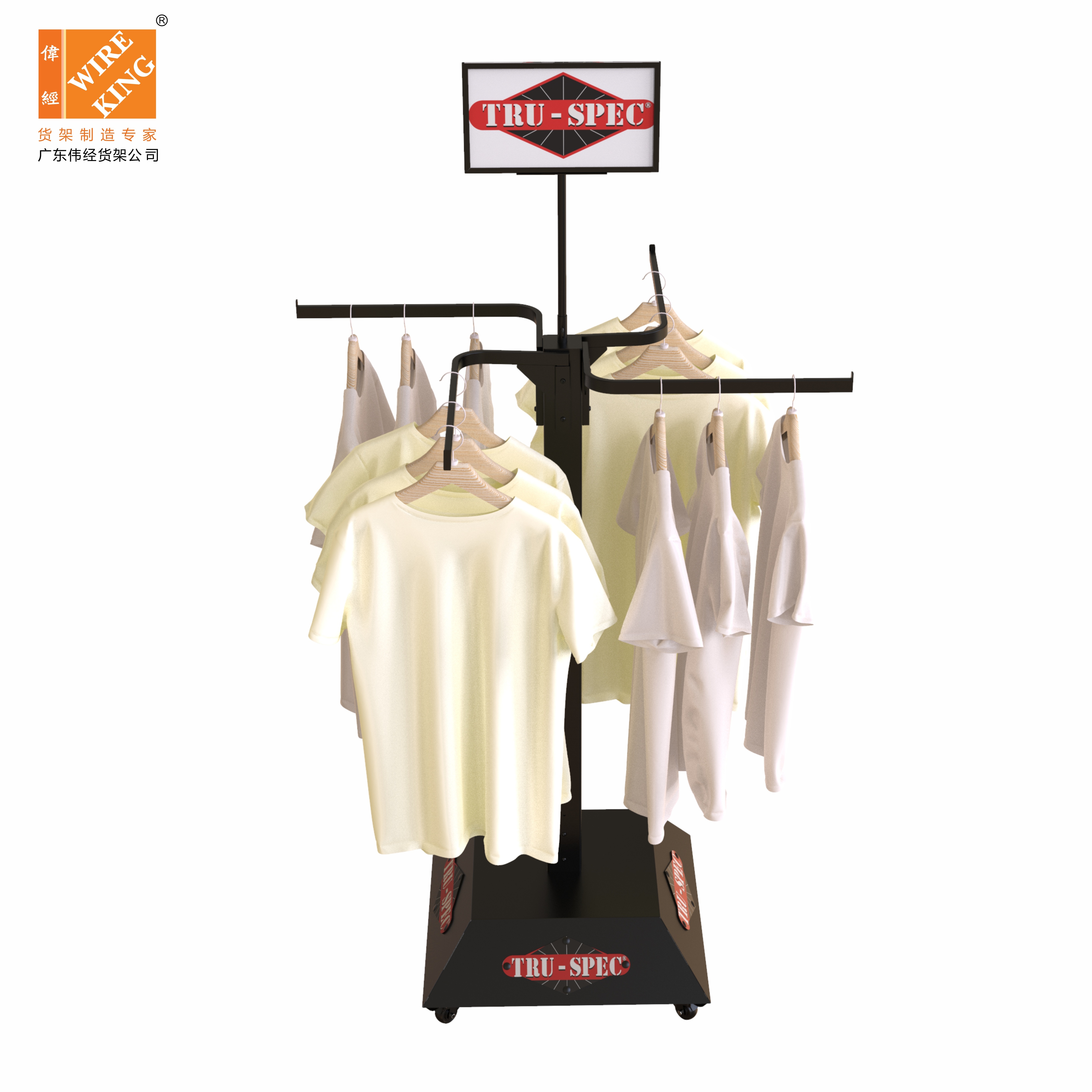 Clothing Rack T-shirt Display Rack Boutique Clothes Store Clothes Metal Shelf Garment Clothing Display Rack