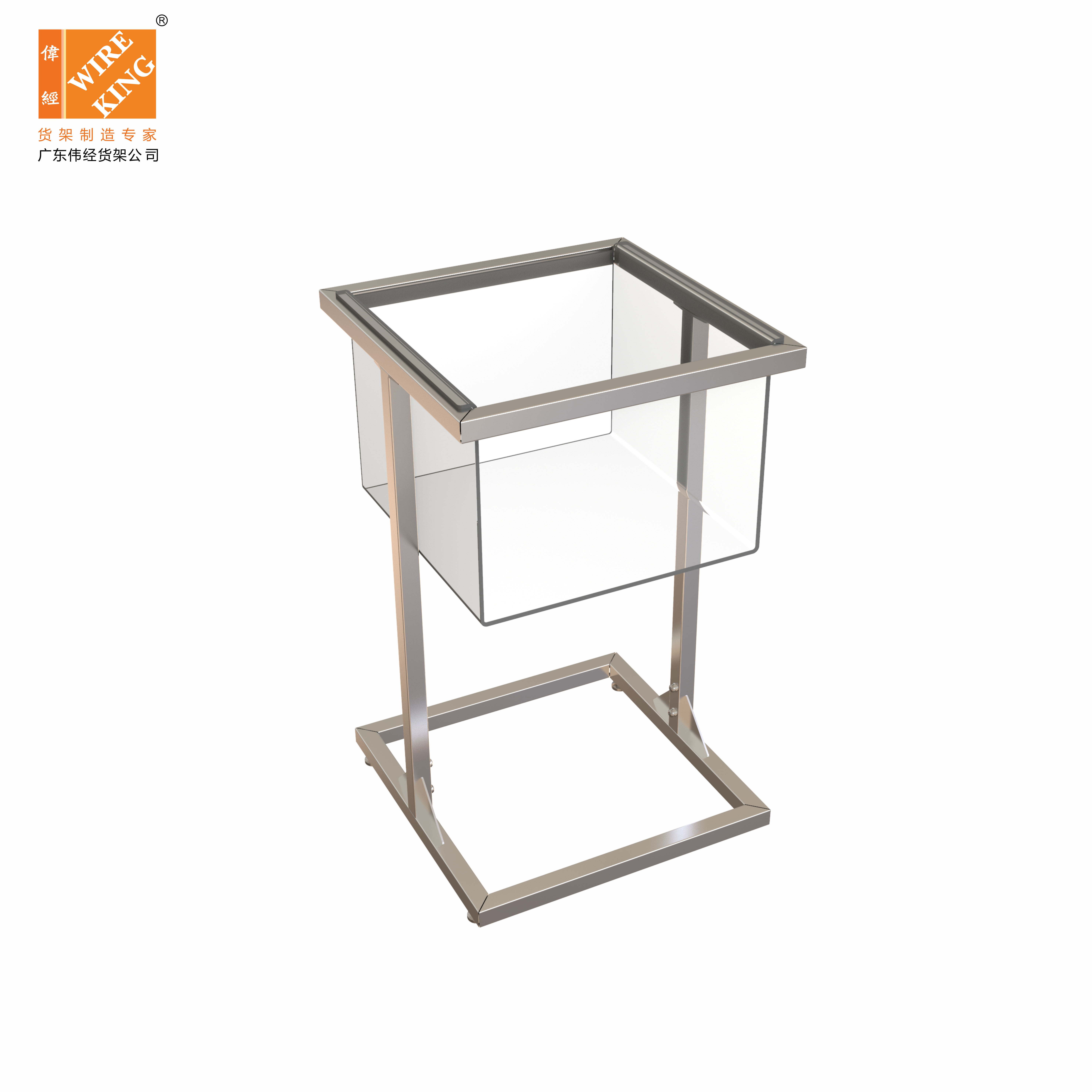 Floor Standing Clothing Display Rack Metal Acrylic Combination Clothing Rack Clothes Shop Clothing Display Rack