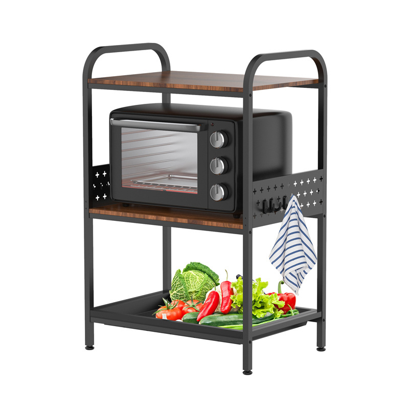 WIREKING Baker rack kitchen 3 tier metal storage rack microwave oven shelf multipurpose storage rack