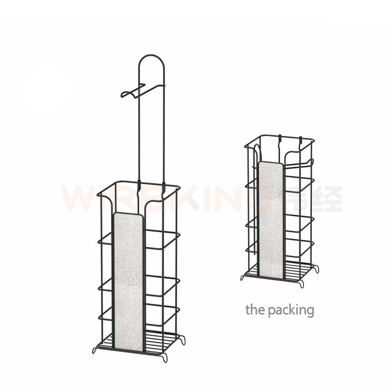 WIREKING Metal PVC Decor Corner Shower Caddy Tension Pole Bathroom Organizer Shelf Shower Caddies