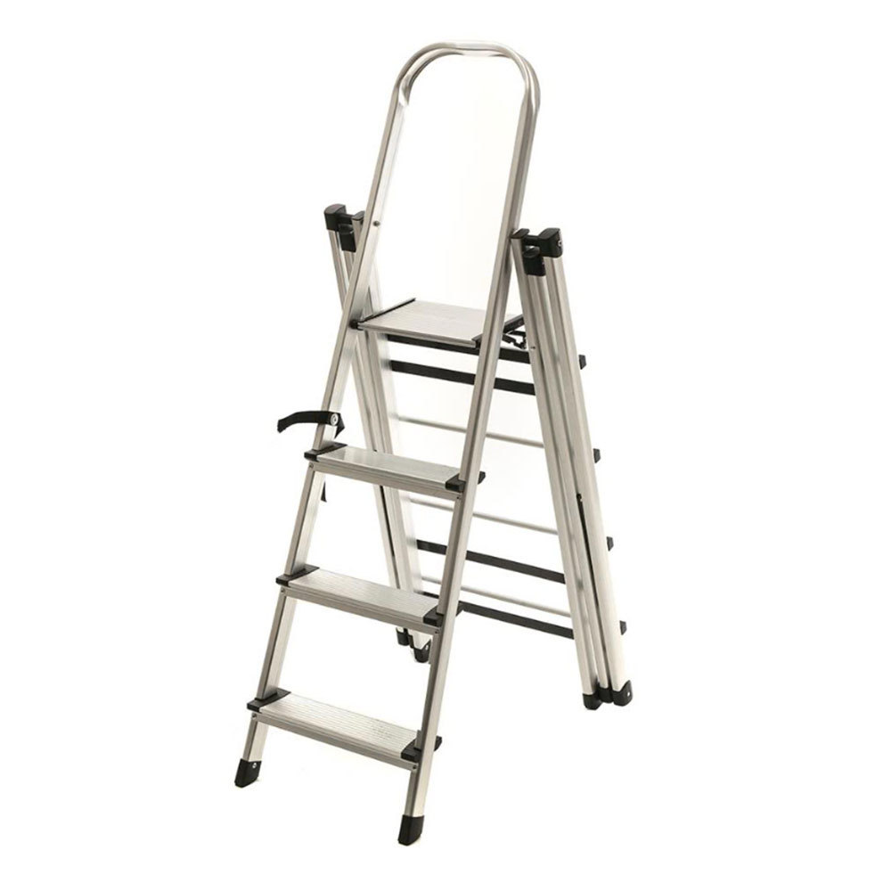 Aluminum multi functional laundry rack Clothing Store Display Stands extension ladder folding step ladder