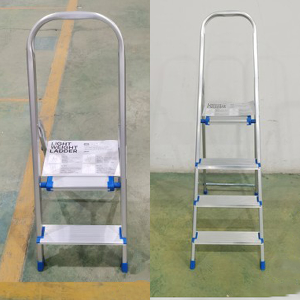 150kg max load aluminum 6 7 8 step folding ladder outdoor portable escaleras aluminium step ladder with handrail