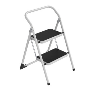 Wholesale price heavy duty folding steel step stool 5 step fordable household ladder with plastic pad