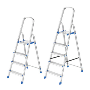 150kg max load aluminum 6 7 8 step folding ladder outdoor portable escaleras aluminium step ladder with handrail