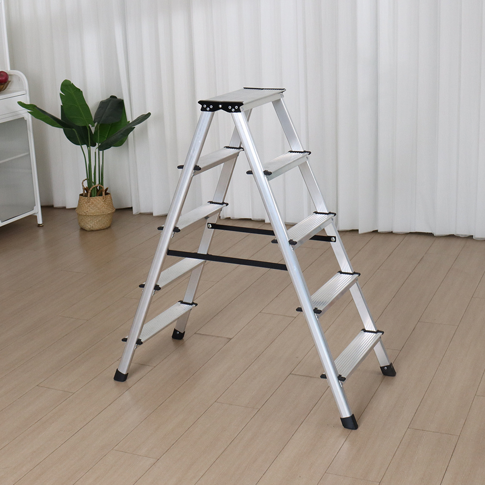 Industrial EN131/EN14183 Double Side Aluminum Ladder 2-6 Step Foldable Staircase Plegable Escaleras Ladder