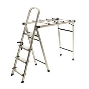 Aluminum multi functional laundry rack Clothing Store Display Stands extension ladder folding step ladder