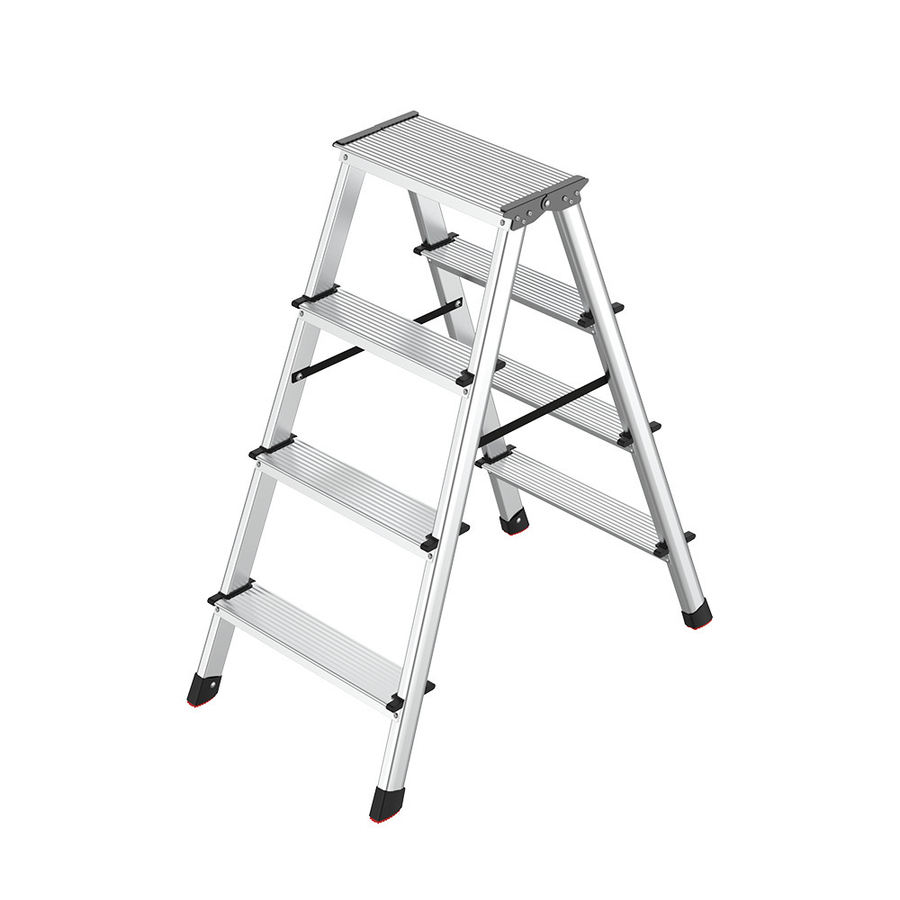 Industrial EN131/EN14183 Double Side Aluminum Ladder 2-6 Step Foldable Staircase Plegable Escaleras Ladder