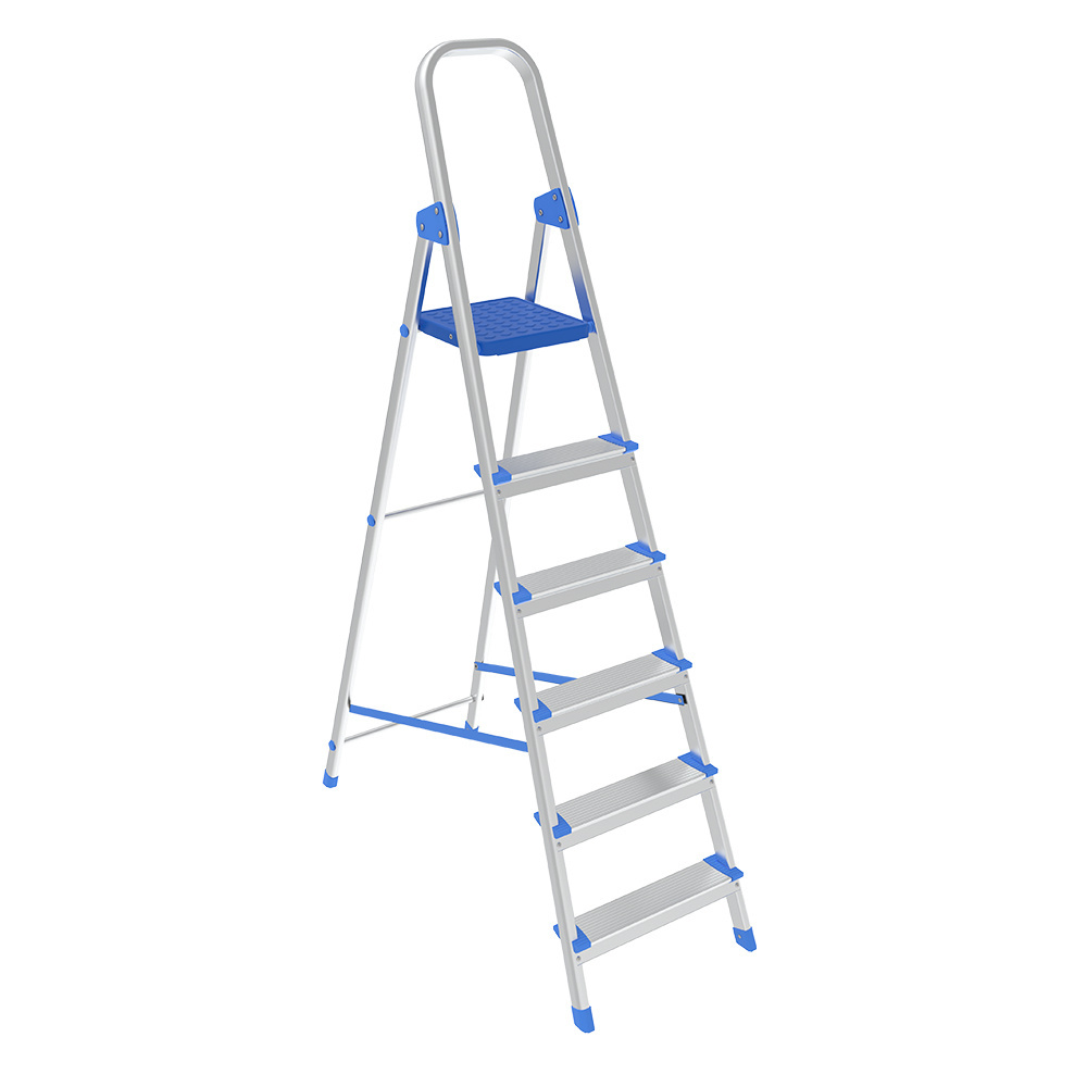 150 kg max load Foldable Folding Aluminium Step Standing Ladder single side Herringbone aluminum ladder