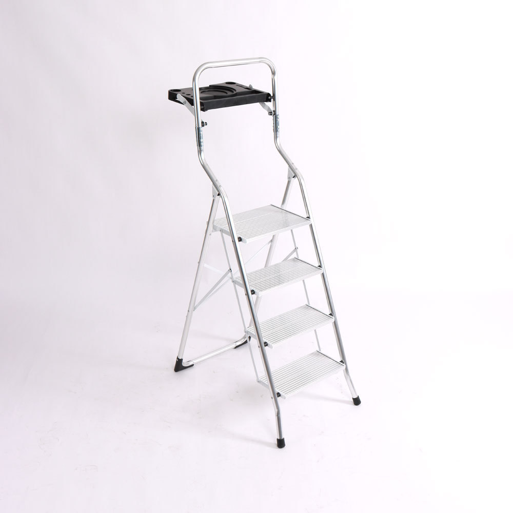 EN131 aluminium ladder foldable stairs escalera multifuncional library compact folding ladder for home