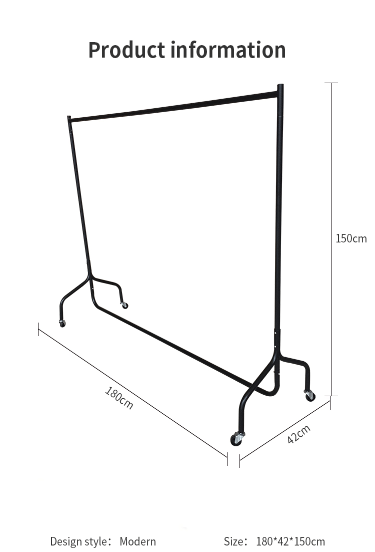 Commercial Black Industrial Clothes Rack Abrigo Esta Modern Pipe Clothing Rack With Wheels