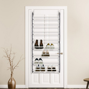 New Arrival Modern 16 Pairs 8 Tier Door For Boutique Popular Organizer Shoe Rack With Low Price