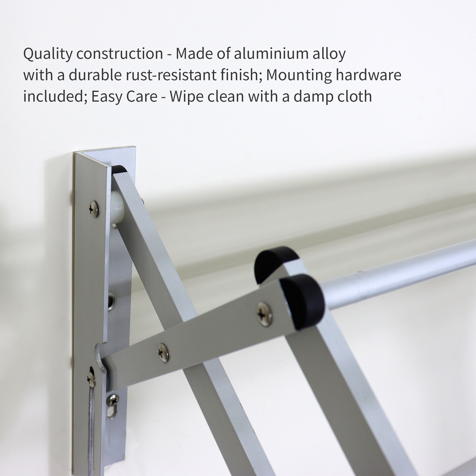 6.5M Push-pull foldable Laundry Hanger Balcony Tower Stand Wall mounted Aluminum Drying Clothes Rack