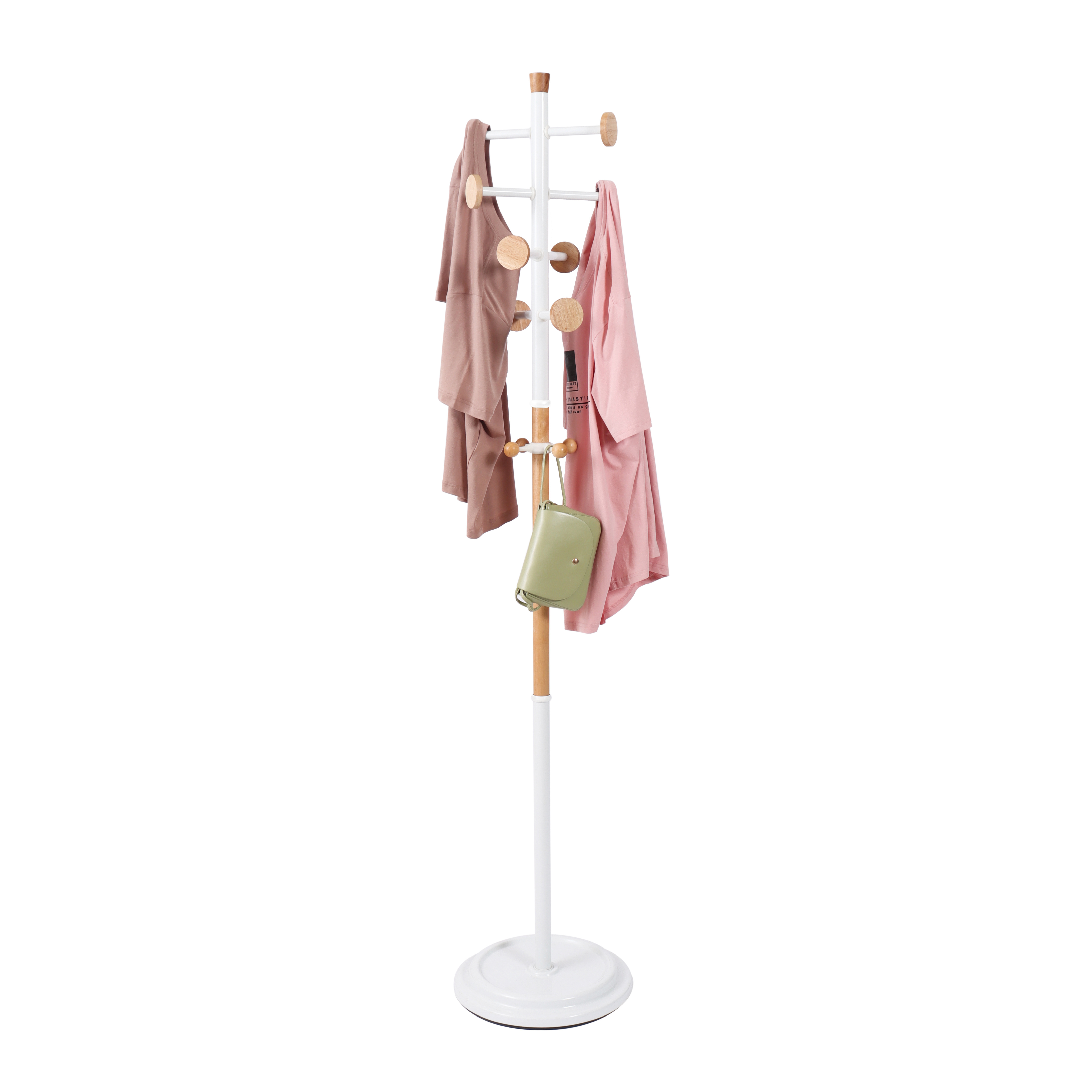 Modern Simple Design Wooden Coat/Hat/Jacket/Umbrella Floor Standing Rack Clothes Hanger Hooks Clothes Tree