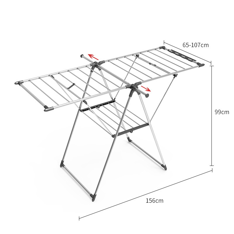 Wholesale Low Price 12.5M drying space foldable stands indoor and outdoor use rotatable hang clothes drying racks