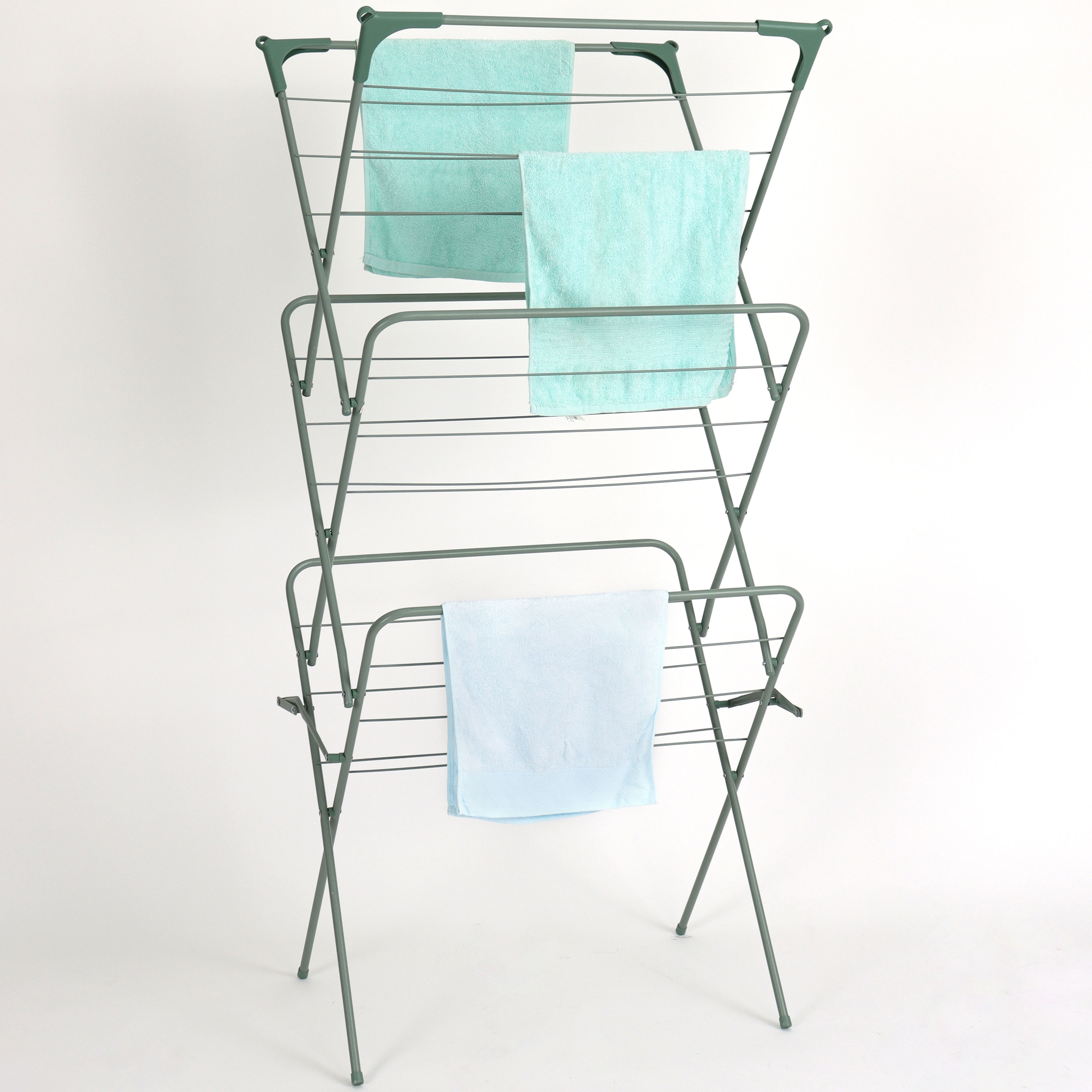 Factory Direct 15M 3 Tier Baby Cloth Clothes Airer Radiator Drying Rack For Laundry