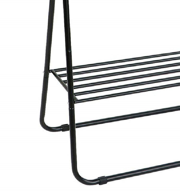 Steel 2 Tier Clothes Organizer Garment For Clothes Flood Coat Hanging Rack