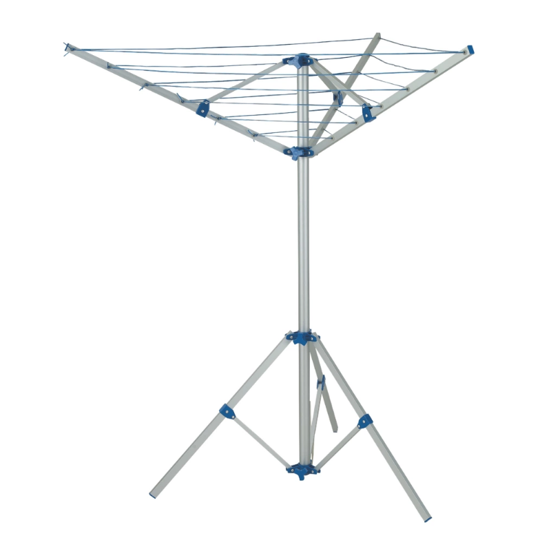 15M 3 Arms Aluminum Umbrella Shape Foldable Clothesline Stand Folding Outdoor Clothes Lines Rotary Clothes Drying Rack