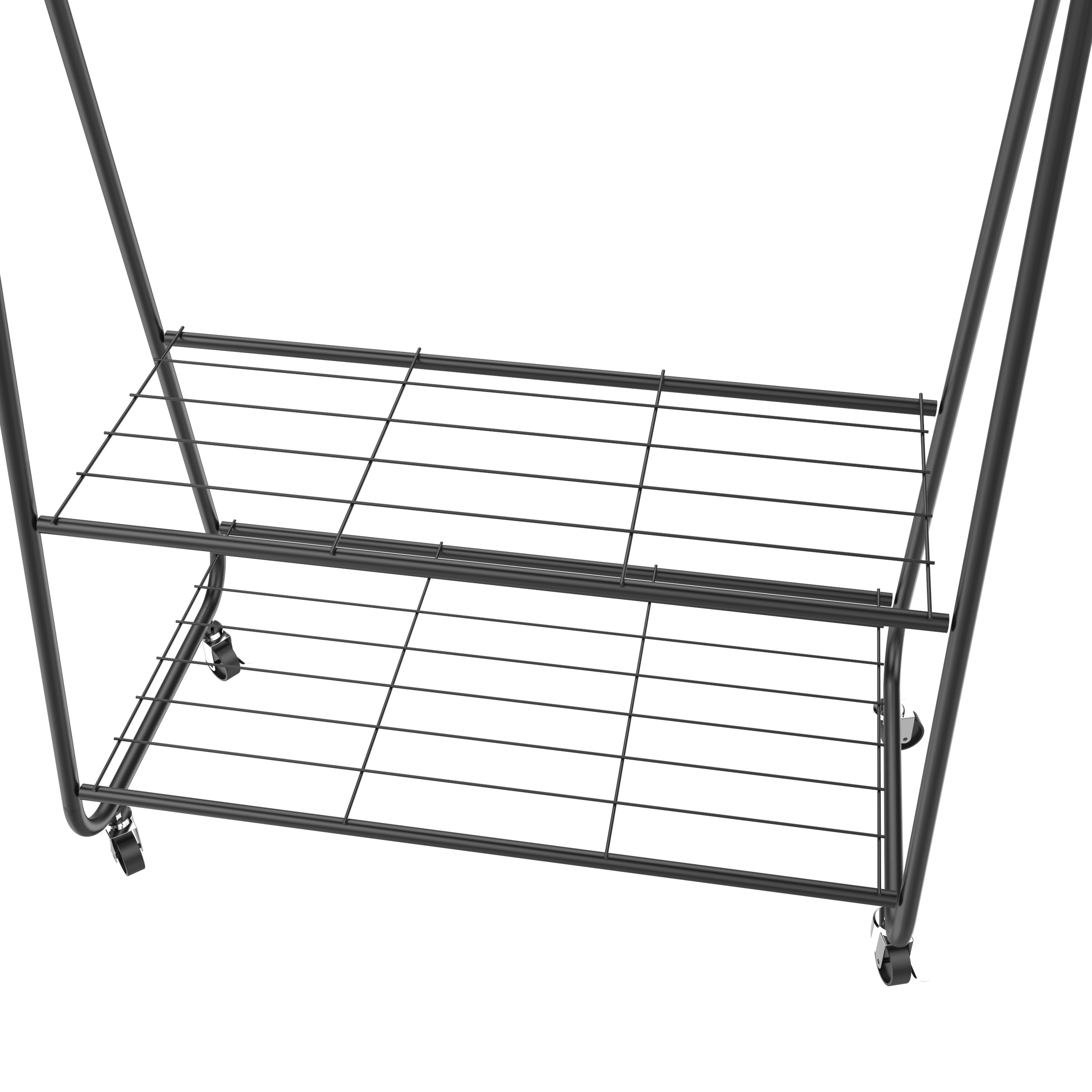 High Quality Double Pole 2 Tier Garment Clothes Stand Laundry Hanger Clothe Rack With Shoe Racks Abrigo Esta